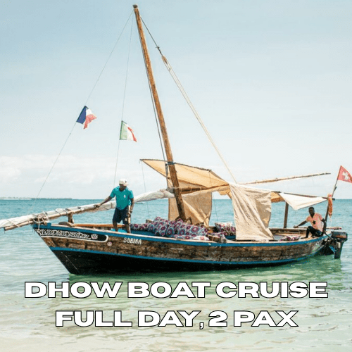 Traditional dhow boat cruise in Zanzibar for two people