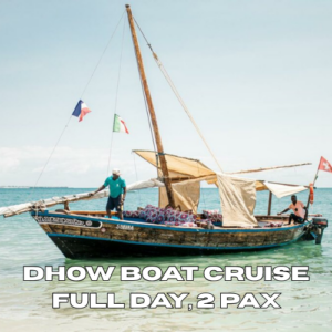 Traditional dhow boat cruise in Zanzibar for two people